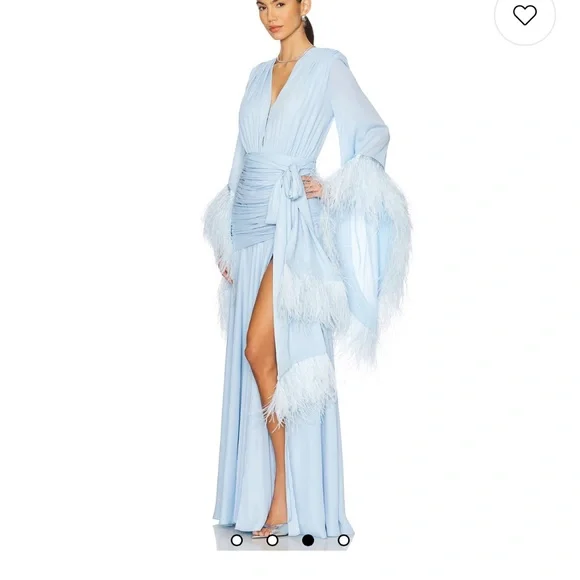 Bronx and Banco Light Blue Long Sleeve Dress - Picture 3 of 8